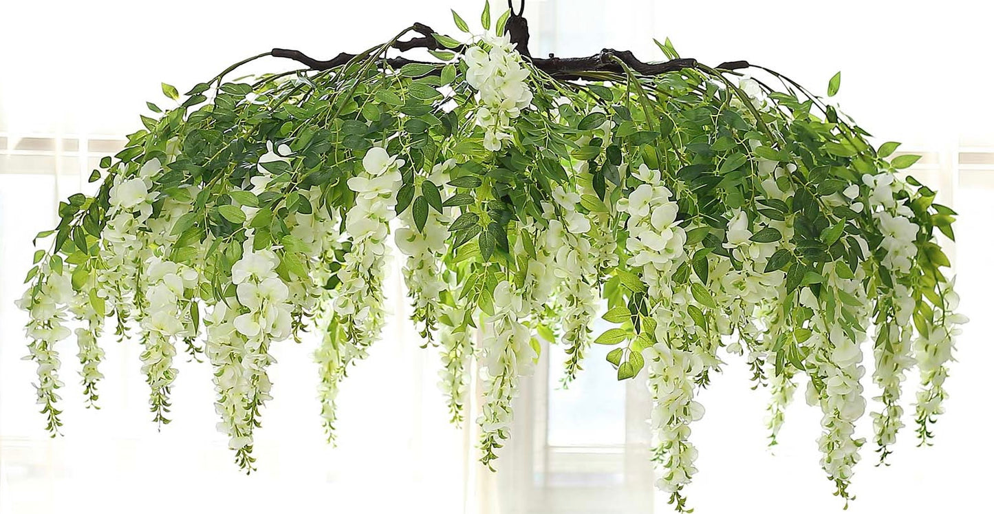 Round Hanging Wisteria Flowers