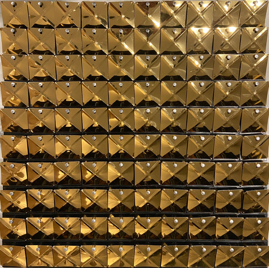 30 Piece Gold Pyramid Shimmer Wall Backdrop