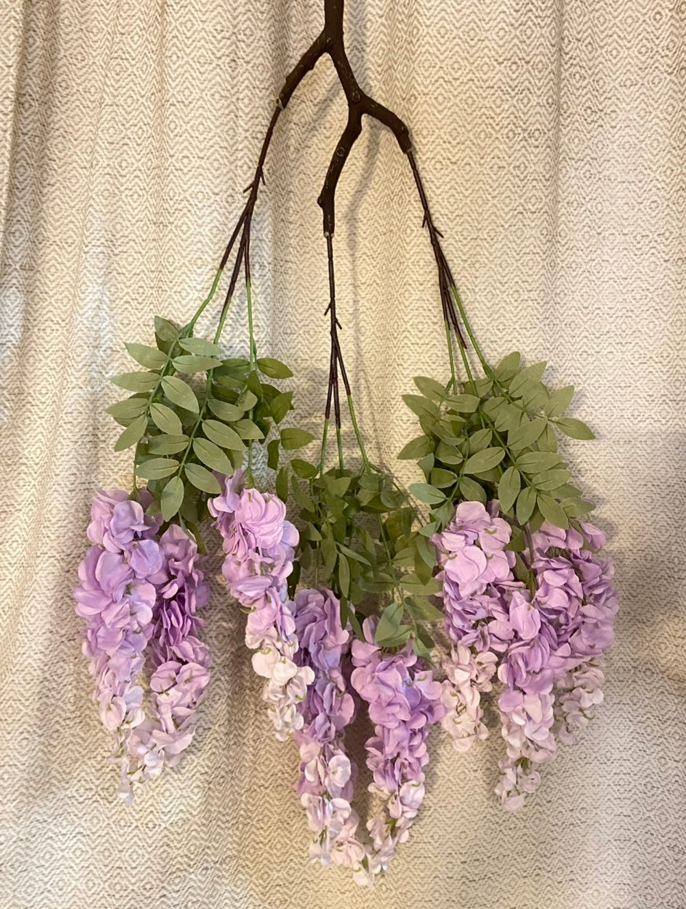 Round Hanging Wisteria Flowers