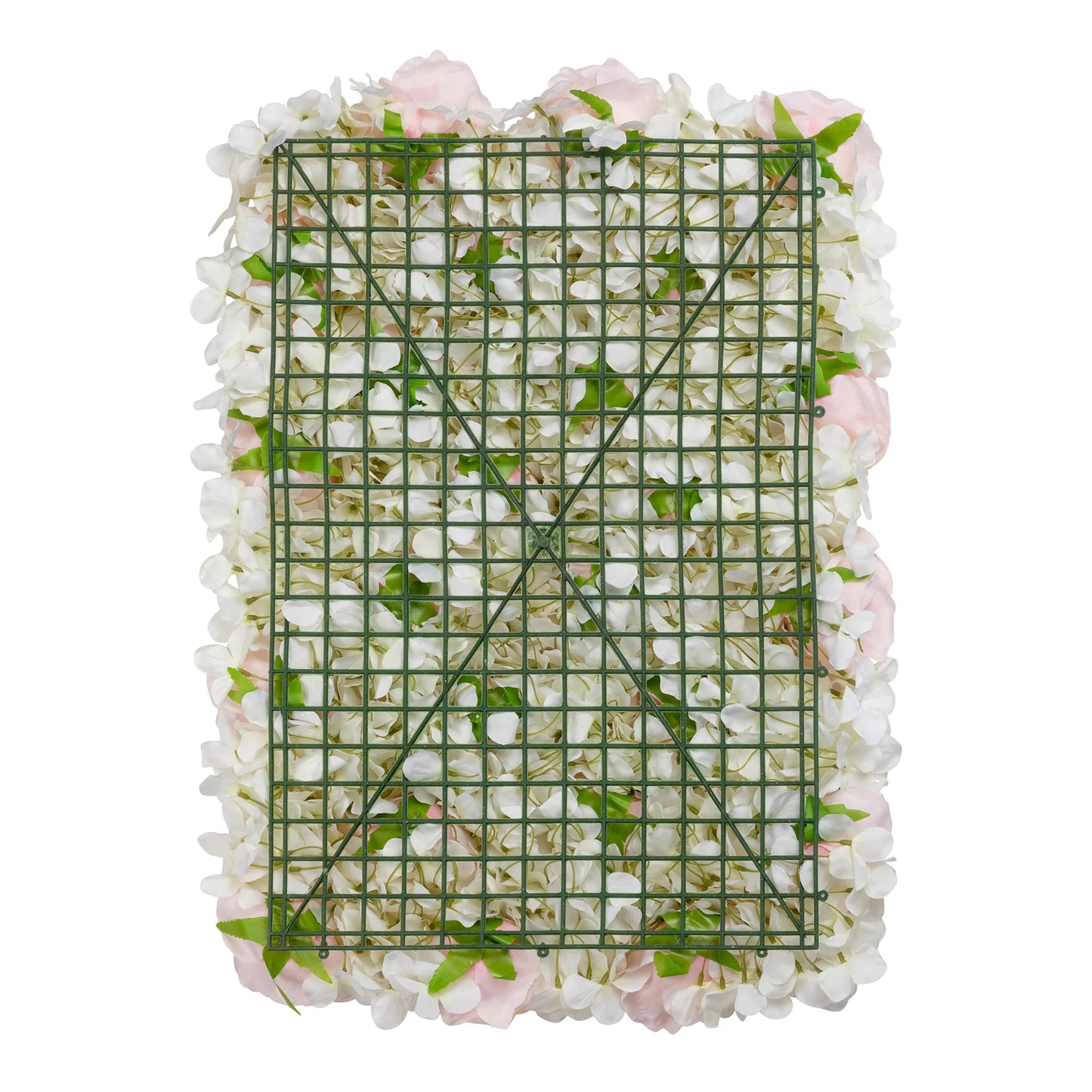 Silk Hydrangeas Flower Wall Backdrop Panel - White