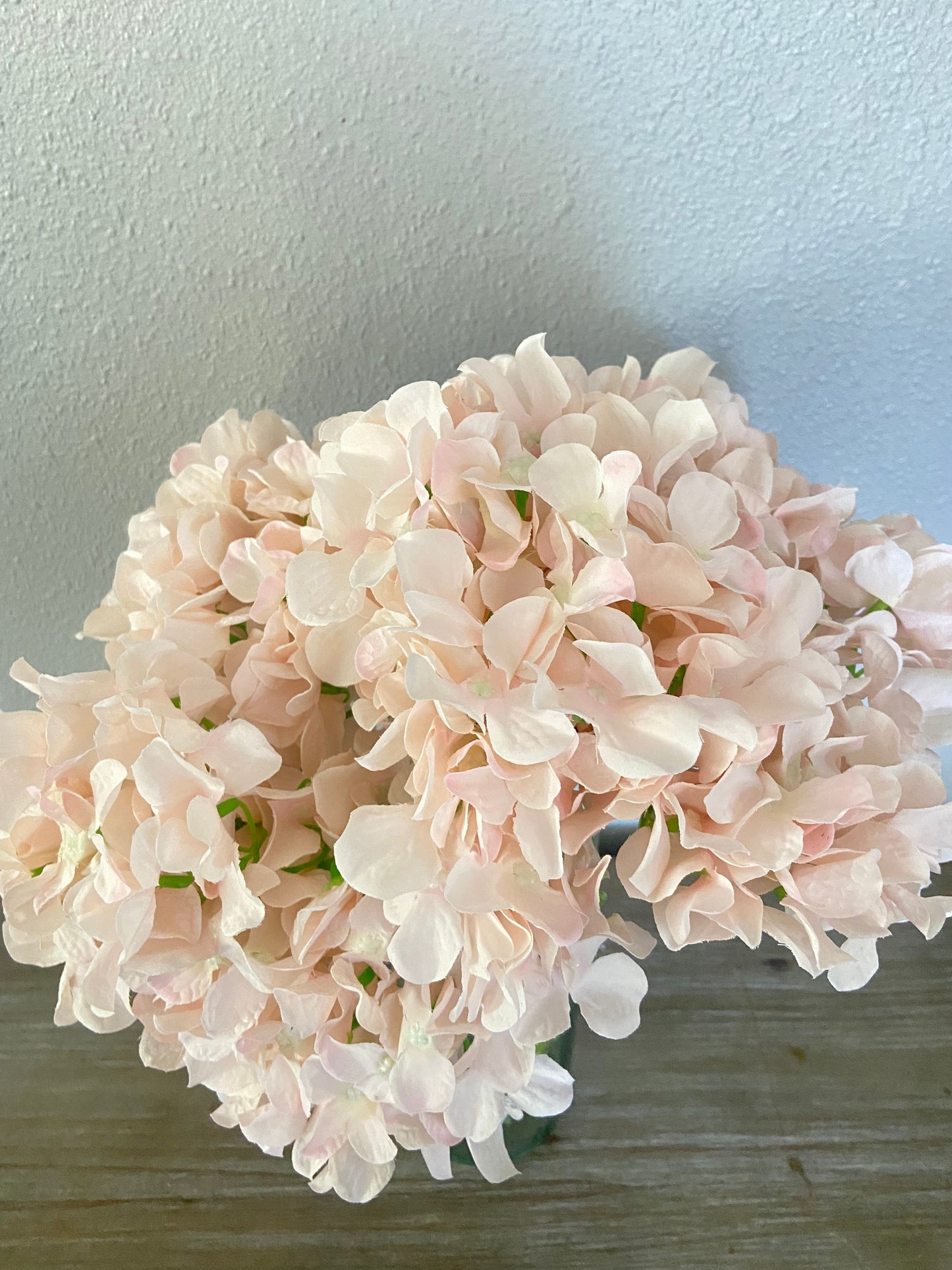 Light Pink Hydrangea Artificial Flowers 7 Heads