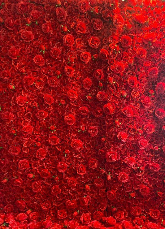 Red Flower Wall Backdrop