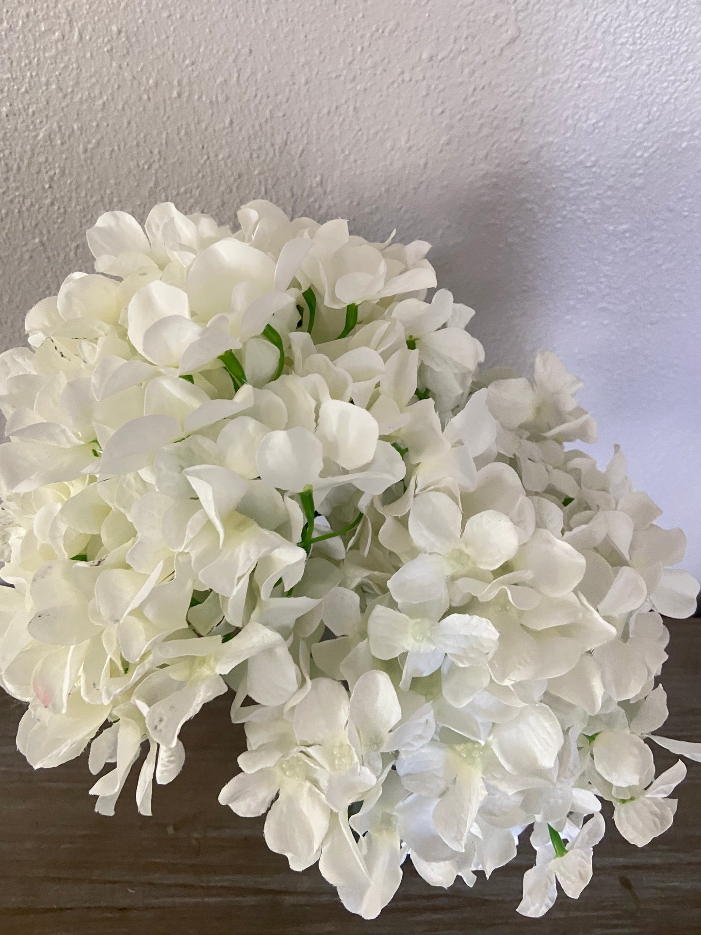 White Hydrangea Artificial Flowers 7 Heads